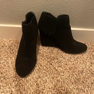 Dolce Vita Wedge Black Suede Booties